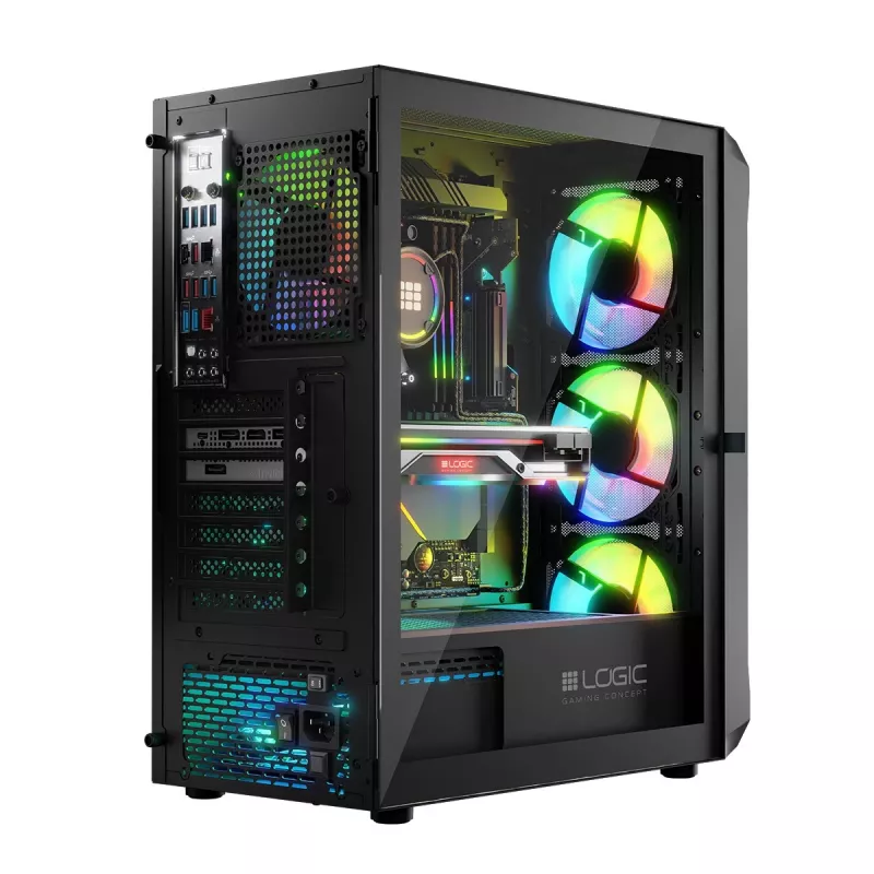 Datora korpuss Logic Concept Portos ARGB ATX melns