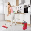 GB870 MaxiClean plakanā mopa komplekts ar 2-in-1 tīrīšanas spaini 5.7L mopa komplekts grīdas mopa tīrīšanas sistēma tīrītājs 360° rotējoša mopa galva