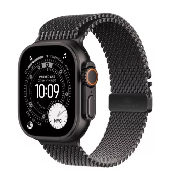 Viedpulkstenis Apple Watch Ultra 3 GPS + Cellular 49mm Melns Titāna Korpuss ar Melnu Titāna Milānas Cilpu Vidējs