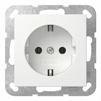 SCHUKO kontaktligzda Gira System 55 Reinweiß modelis 418827