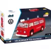 Konstruktora rotaļlieta Cobi Volkswagen T2b ugunsdzēsēju mašīna mērogā 1:35, sarkana