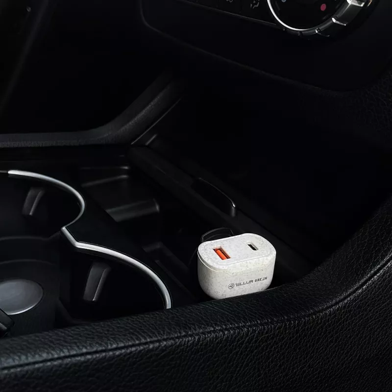 Automašīnas lādētājs Tellur TLL151341 36W 6A PD18W QC3.0 — USB automašīnas adapteris ātrai uzlādei