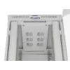 Rack cabinet LANBERG FF01-8047-12SL 47U 800x1000 mm pelēks ar priekšējām un aizmugurējām stikla durvīm un LCD paneļa vietu