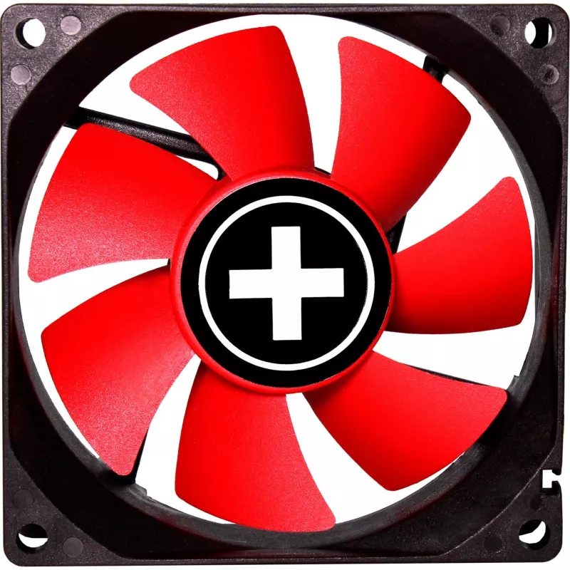XILENCE XF040 80mm PWM korpusa ventilators - sarkans