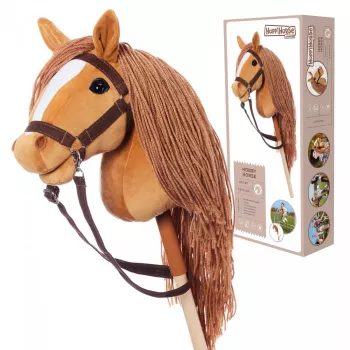 Nūja ar zirga galvu HOPPIHORSE Hobby Horse A3 Kastaņa