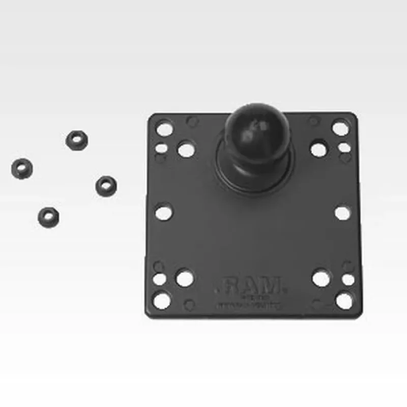 RAM Mounts 100x100mm VESA plāksne ar lodveida savienojumu, melna, 121mm