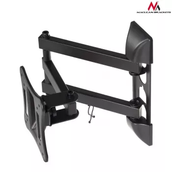 Sienas stiprinājums televizoram/monitoram MACLEAN MC-719, ekrāniem līdz 68,6 cm (27 collas), maks. 15 kg, VESA 100x100, melns