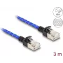Tīkla kabelis DeLOCK RJ45 plāns 3m Cat6A U/FTP zils