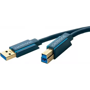 ClickTronic 3m USB3.0 A - B v/v 3m USB A USB B zils USB kabelis (70093)