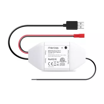 Viedais garāžas durvju slēdzis Meross MSG100HK HomeKit saderīgs — Wi‑Fi vadība vienām garāžas durvīm