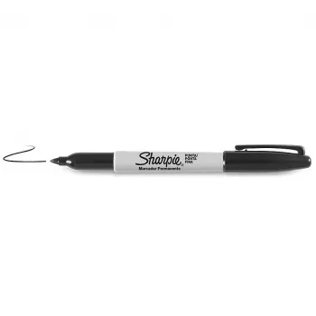 Sharpie smailā gala pastāvīgais marķieris, melns, 12 gab.
