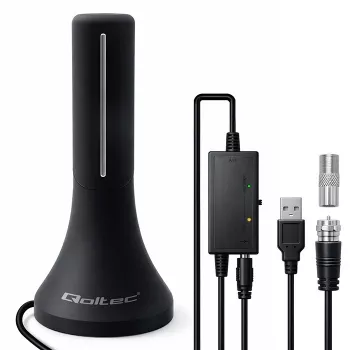 Televīzijas antena QOLTEC TV DVB-T/T2 Qoltec (iekštelpu/āra) modelis 57065