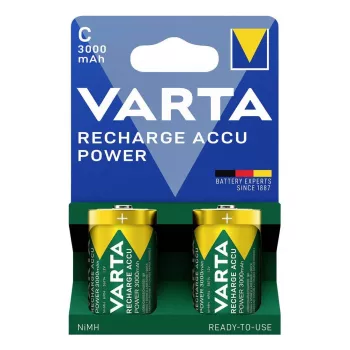 Uzlādējamā C baterija Varta 56714 — NiMH, augstums 50 mm, diametrs 2,6 cm, svars 62 g