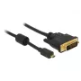 Video kabeļa adapteris DeLOCK 83586 Micro-HDMI–DVI-D 2m Melns