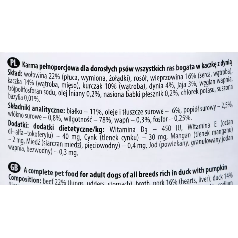 Dolina Noteci Premium ar pīli un ķirbi 400 g