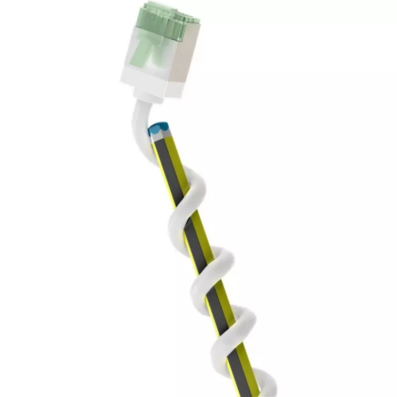 Goobay Ultra-Flexible CAT 8.1 komutācijas kabelis plāns U/FTP Balts - extra-short plug 99.9% (74360)