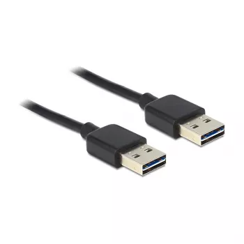 USB kabelis DeLOCK 1m USB 2.0 A Melns