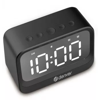 Digitālais modinātājs Denver EC-53B Melns LCD Bluetooth Baterija
