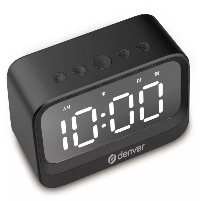 Digitālais modinātājs Denver EC-53B Melns LCD Bluetooth Baterija