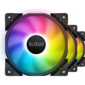 PCCOOLER 120mm HALO-FRGB-3I1 PC korpusa ventilators, 120 mm, 1000–2000 apgr./min, ARGB