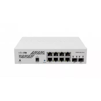 Tīkla slēdzis MikroTik CSS610-8G-2S+IN — 8x Gigabit RJ-45, 2x SFP+ 10G, PoE, 12–57V ieeja