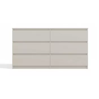 Kumode MALWA M6/140 no top e shop — 6 atvilktnes, 1380×400×750 mm, kašmira lamināts