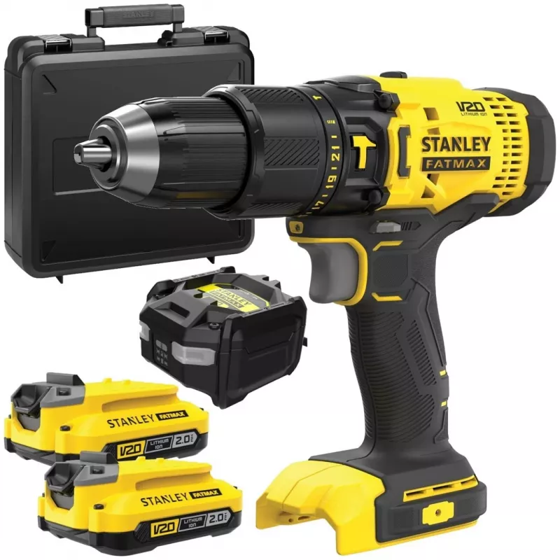 Bezvada urbjmašīna STANLEY SFMCD711D2K 18V Li-Ion 2x2Ah, 2-ātrumu, 80 Nm, LED, kaste