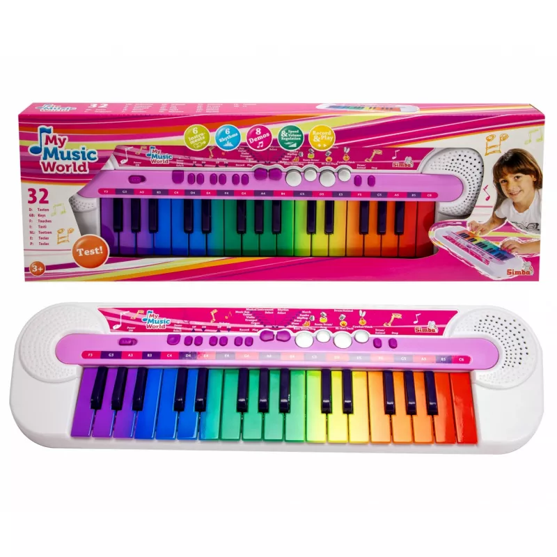 Klaviatūra Simba Toys Benelux My Music World 106834638 ar pieskārienjūtīgiem taustiņiem