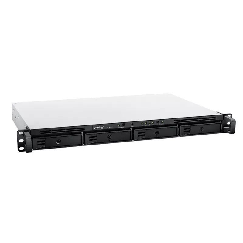 Synology RackStation RS422+ NAS/datu glabāšanas serveris Rack (1U) Ryzen Embedded R1600 2 GB DDR4 DSM Melns