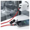 USB kabelis RealPower MagneticCharge2 1 m sarkans ātrai uzlādei un datu pārsūtīšanai