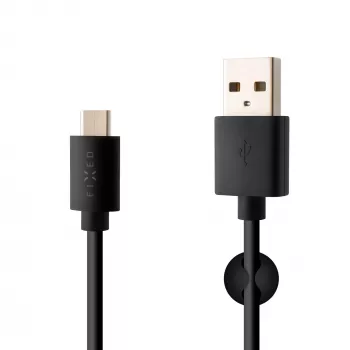 USB uz USB-C datu un uzlādes kabelis FIXED FIXD-UC2M-BK — 2,0 m, melns