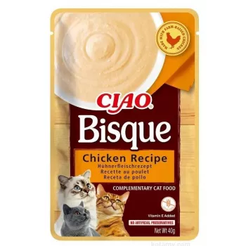 Mitrā kaķu barība Inaba Foods CIAO bieza vistas zupa 40 g paciņa