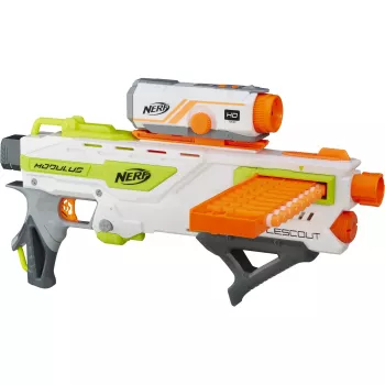 Rotaļu ierocis HASBRO Nerf BattleScout ICS-10 FFP B1756F030 – putuplasta šautriņu ierocis, vienšāviena, taktisks sliede