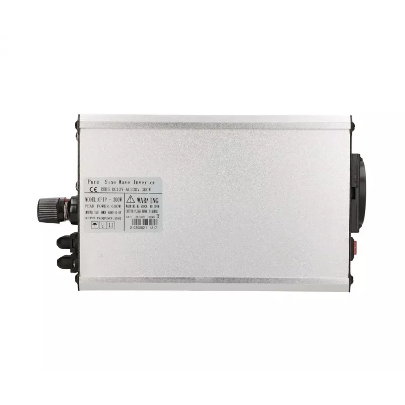Sprieguma pārveidotājs Extralink OPIP-300W 12V 300W tīrs sinusoidāls, alumīnija korpuss, aktīvā dzesēšana