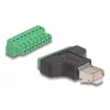 DeLOCK Adapteris RJ45 vīrišķais > Spaiļu bloks 8 kontaktu 2-daļu 3,81 mm