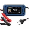 Viedais 12V 15A lādētājs QOLTEC ar mikroprocesoru un LCD — AGM, GEL, SLA, EFB, LiFePO4 akumulatoriem