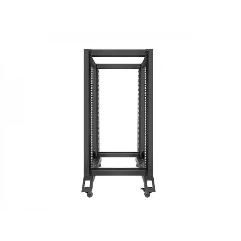 Brīvi stāvošs statīvs LANBERG OR01-6822-B 22U, 600 mm platums x 800 mm dziļums, melns, 600 kg kravnesība