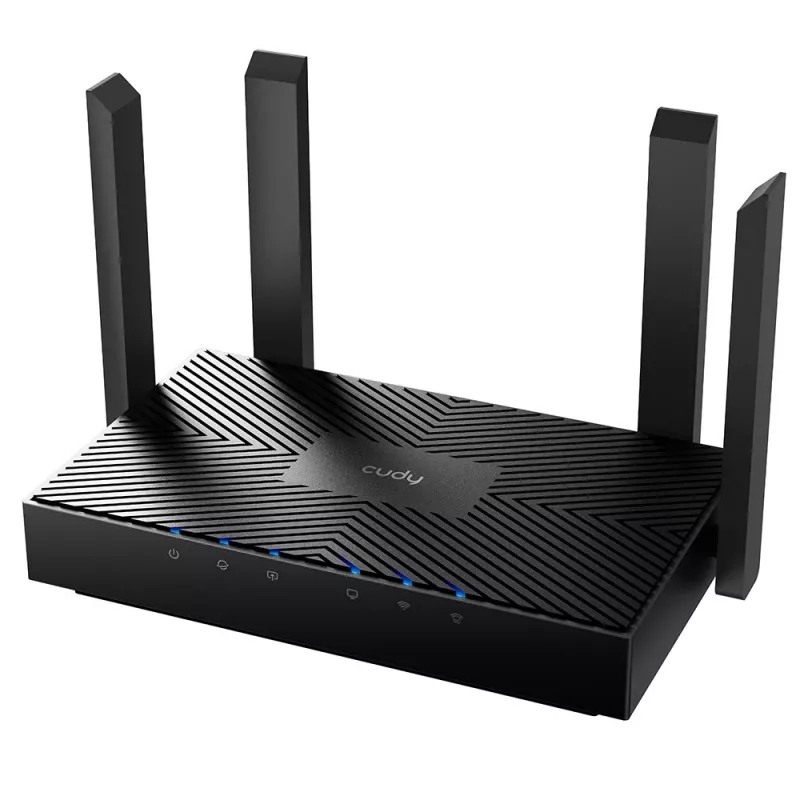 Cudy WR3000 bezvadu maršrutētājs Gigabit Ethernet Divjoslu (2.4 GHz / 5 GHz) Melns