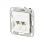 METZ CONNECT BTR C6A modulis 2 porti 180° UPk - savienojuma ligzda, slēpta montāža - RJ-45 X 2 - tīri balta, RAL 9010 (130B11D21102-E)