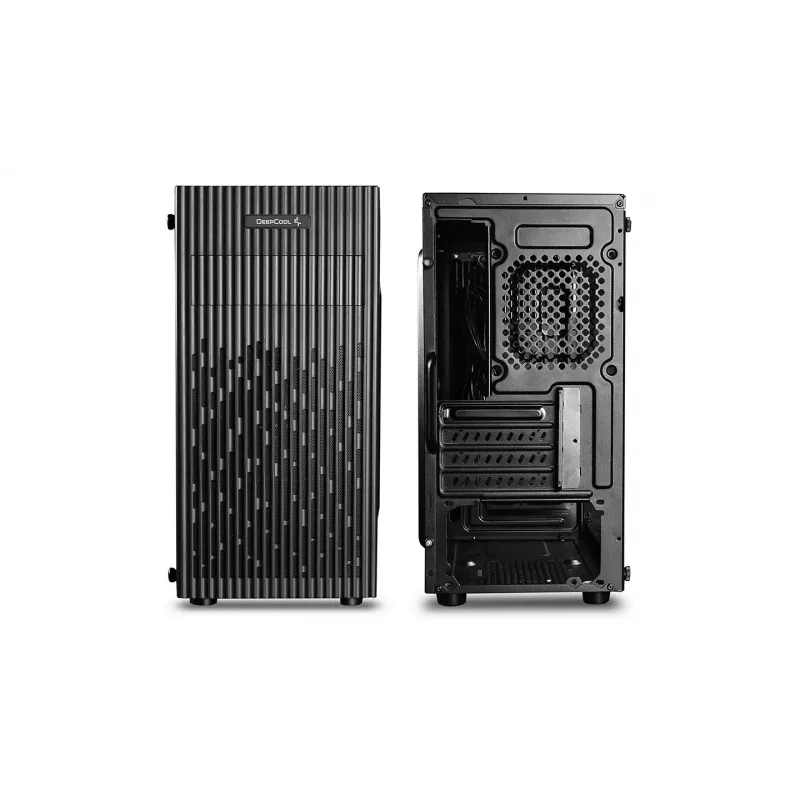 PC korpuss DeepCool Matrexx 30 Mini Tower — Micro ATX, rūdīts stikls, 3x3.5 collu / 2x2.5 collu sloti, GPU līdz 25 cm