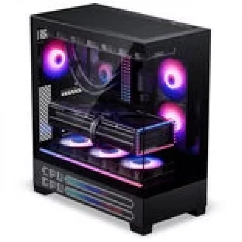 PHANTEKS XT View Matrix PC korpuss, Midi-Tower, E-ATX, rūdīts stikls, Matrix LED - melns (PH-XT523VM1_DBK01)