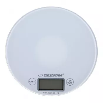 Elektroniskā virtuves svari ESPERANZA EKS003W, 5 kg ietilpība, 1 g precizitāte, rūdīts stikls, skārienvadība