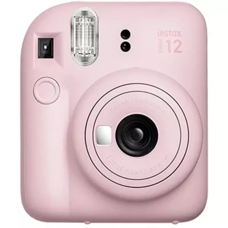 Momentfoto kamera Fujifilm Instax Mini 12 Rozā — attēls 86×54 mm, filma 62×46 mm, fokusa attālums 60 mm