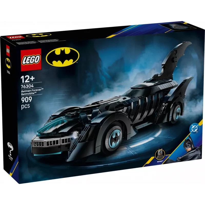 LEGO konstruktors DC Super Heroes Batman Forever Batmobile 76304 — 909 detaļas, 1 minifigūra, ieteicamais vecums 12+