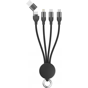 USB kabelis 2GO 797363 USB A/USB C USB C/mikro-USB B/Lightning Melns