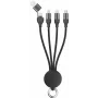 USB kabelis 2GO 797363 USB A/USB C USB C/mikro-USB B/Lightning Melns