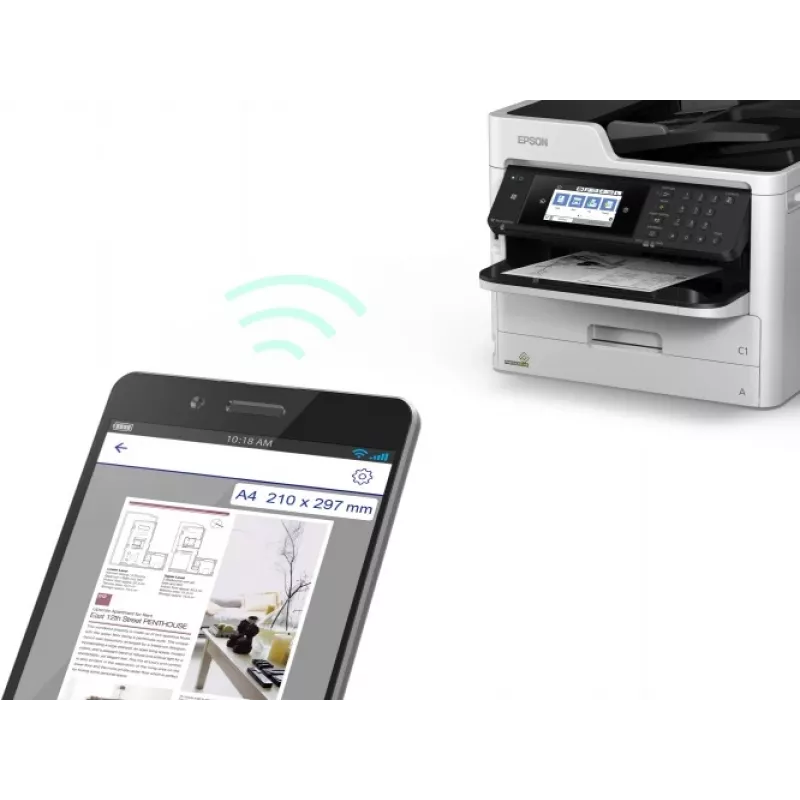 Tintes printeris Epson WorkForce Pro WF-M5799DWF vienkrāsains daudzfunkcionāls A4, lielas noslodzes 60K–100K lapas