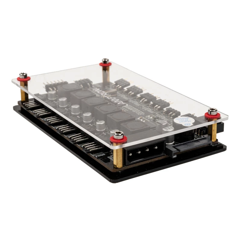 Lamptron CU135 ventilatora kontrolieris + RGB kontrolieris ar displeju, ARGB - melns