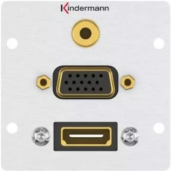 Ligzda HDMI + VGA + 3,5 mm Kindermann 7444000586