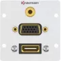Ligzda HDMI + VGA + 3,5 mm Kindermann 7444000586